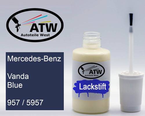 Mercedes-Benz, Vanda Blue, 957 / 5957: 20ml Lackstift, von ATW Autoteile West.